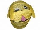Кош за детски играчки с капак, очи и уши, жълт